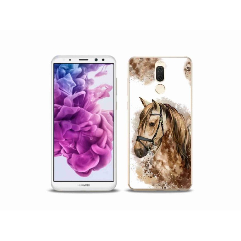 Gelový kryt mmCase na mobil Huawei Mate 10 Lite - hnědý kreslený kůň