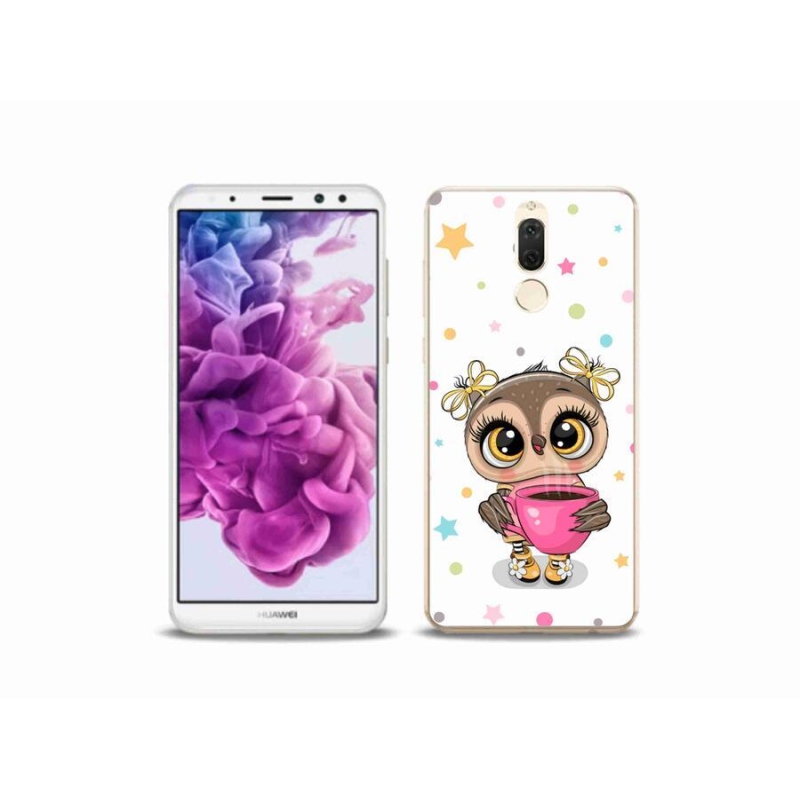 Gelový kryt mmCase na mobil Huawei Mate 10 Lite - kreslená sovička
