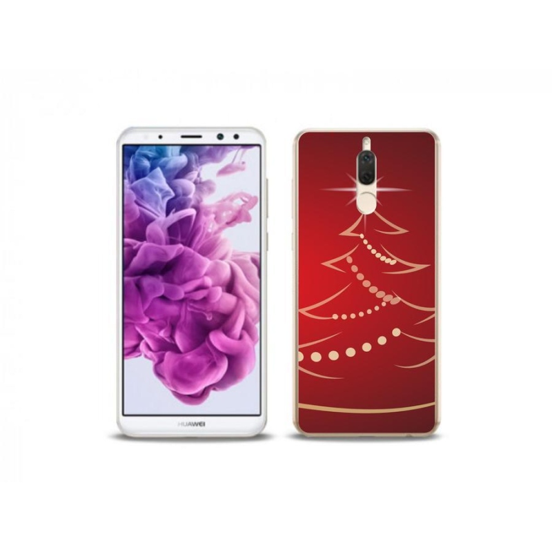 Gelový kryt mmCase na mobil Huawei Mate 10 Lite - kreslený vánoční stromek