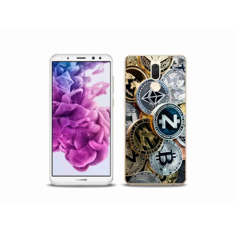 Gelový kryt mmCase na mobil Huawei Mate 10 Lite - kryptoměny