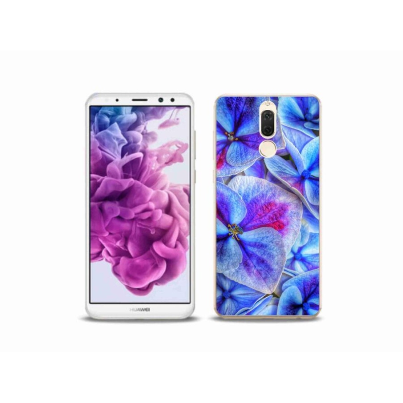 Gelový kryt mmCase na mobil Huawei Mate 10 Lite - modré květy 1