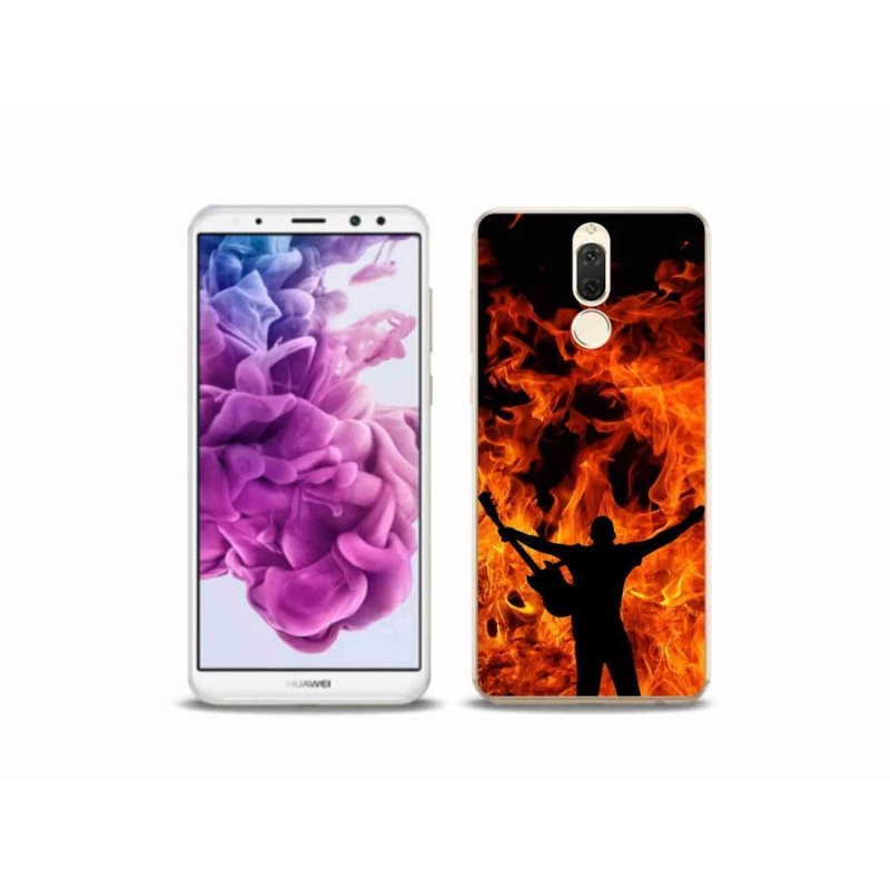Gelový kryt mmCase na mobil Huawei Mate 10 Lite - muzikant a oheň