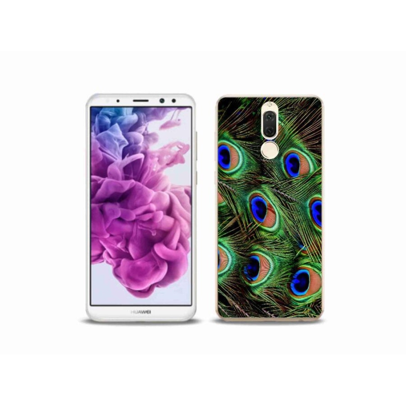 Gelový kryt mmCase na mobil Huawei Mate 10 Lite - paví peří