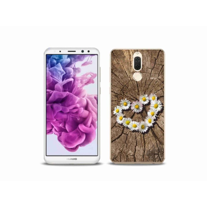Gelový kryt mmCase na mobil Huawei Mate 10 Lite - srdce z kopretin