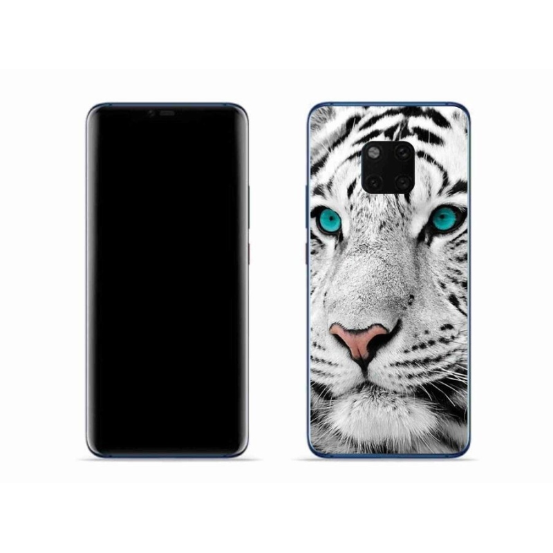 Gelový kryt mmCase na mobil Huawei Mate 20 Pro - bílý tygr