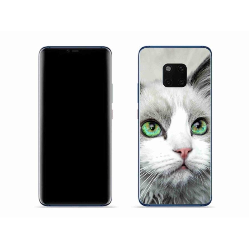 Gelový kryt mmCase na mobil Huawei Mate 20 Pro - kočičí pohled
