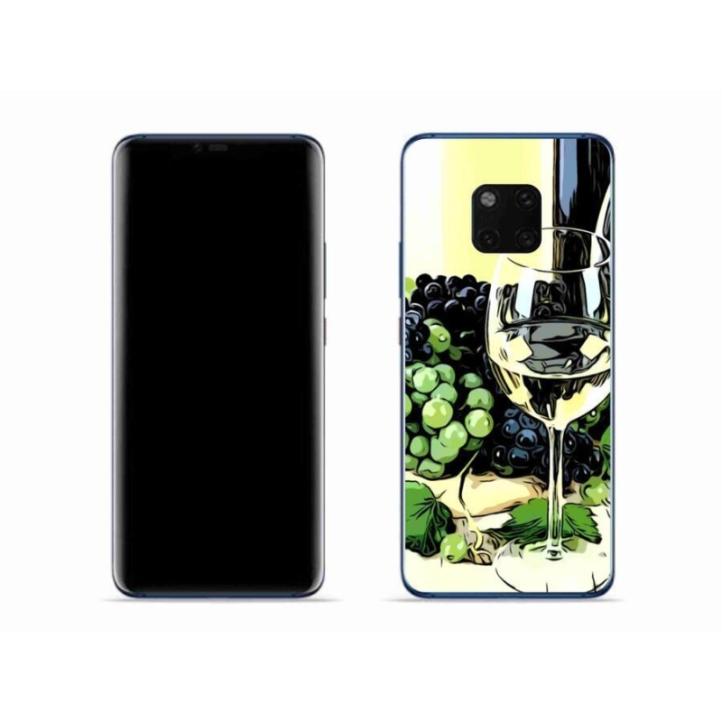 Gelový kryt mmCase na mobil Huawei Mate 20 Pro - sklenka vína