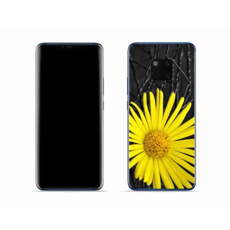 Gelový kryt mmCase na mobil Huawei Mate 20 Pro - žlutá květina