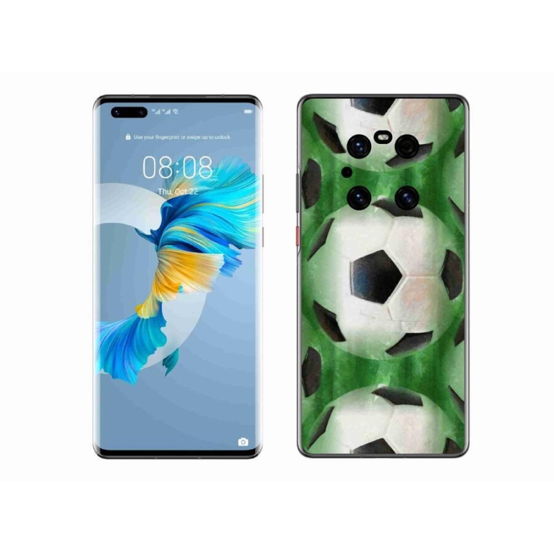 Gelový kryt mmCase na mobil Huawei Mate 40 Pro - fotbalový míč