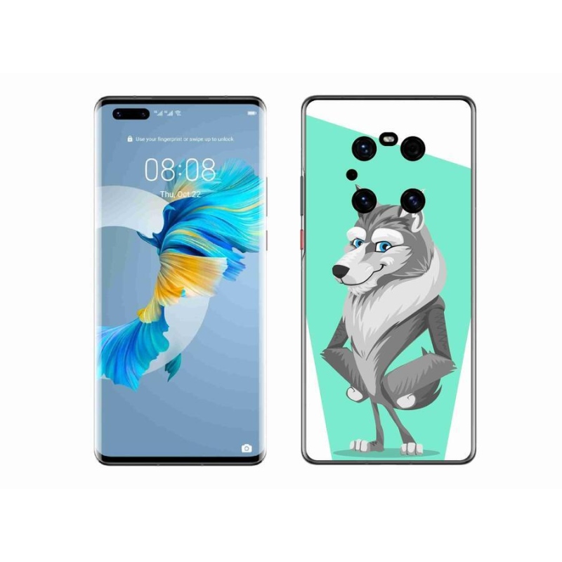 Gelový kryt mmCase na mobil Huawei Mate 40 Pro - kreslený vlk