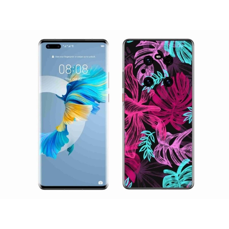 Gelový kryt mmCase na mobil Huawei Mate 40 Pro - květiny 1