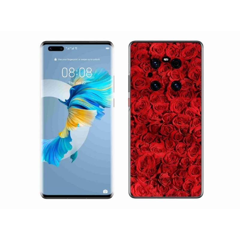 Gelový kryt mmCase na mobil Huawei Mate 40 Pro - růže