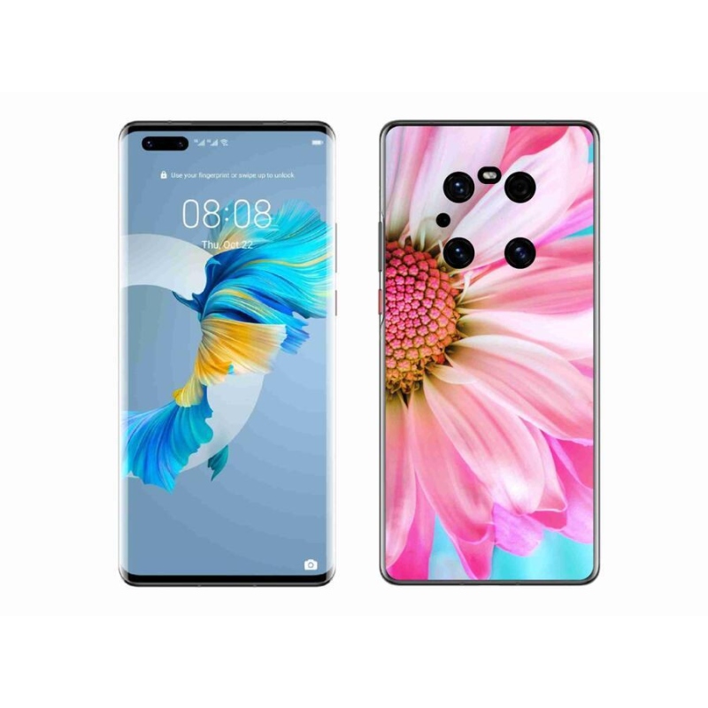 Gelový kryt mmCase na mobil Huawei Mate 40 Pro - růžová květina
