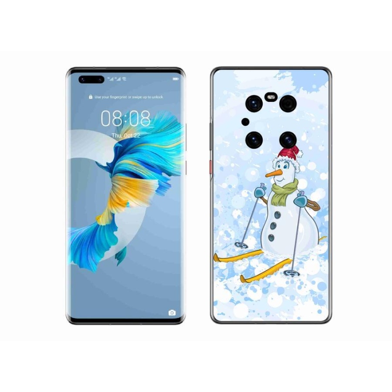 Gelový kryt mmCase na mobil Huawei Mate 40 Pro - sněhulák