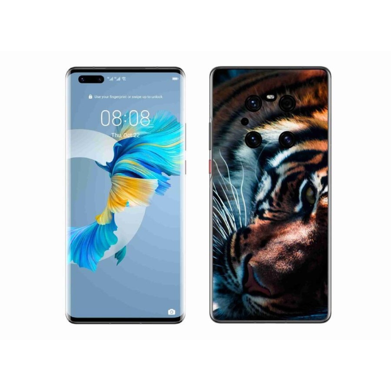 Gelový kryt mmCase na mobil Huawei Mate 40 Pro - tygří pohled