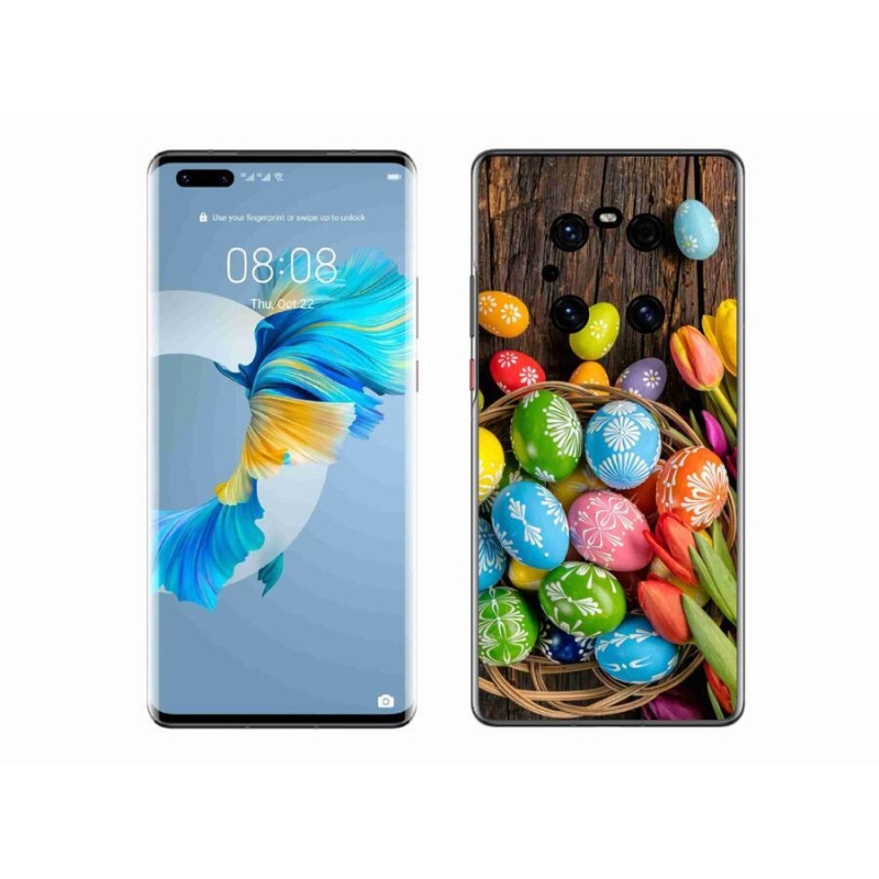 Gelový kryt mmCase na mobil Huawei Mate 40 Pro - velikonoční vajíčka