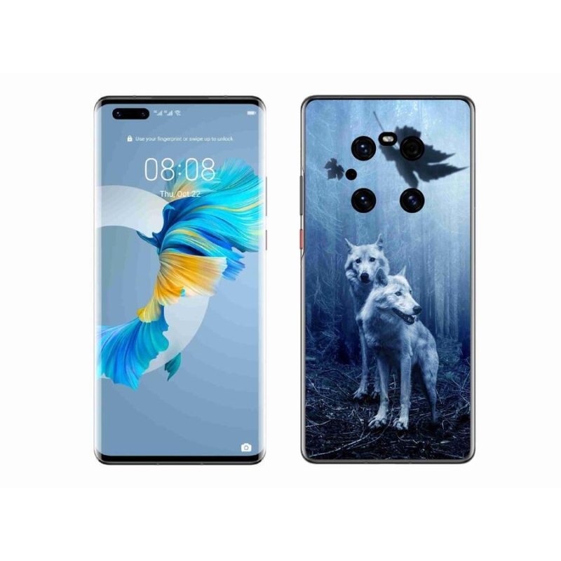 Gelový kryt mmCase na mobil Huawei Mate 40 Pro - vlci v lese