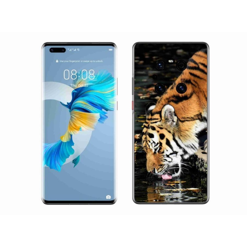 Gelový kryt mmCase na mobil Huawei Mate 40 Pro - žíznivý tygr