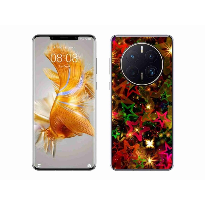 Gelový kryt mmCase na mobil Huawei Mate 50 Pro - barevné hvězdičky