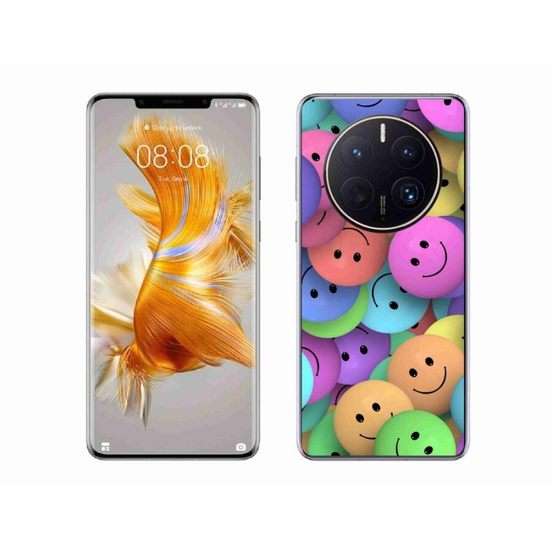Gelový kryt mmCase na mobil Huawei Mate 50 Pro - barevní smajlíci