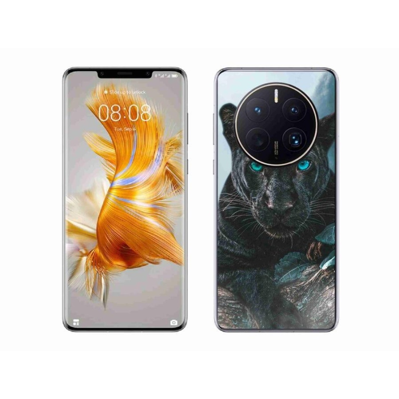Gelový kryt mmCase na mobil Huawei Mate 50 Pro - černý panter