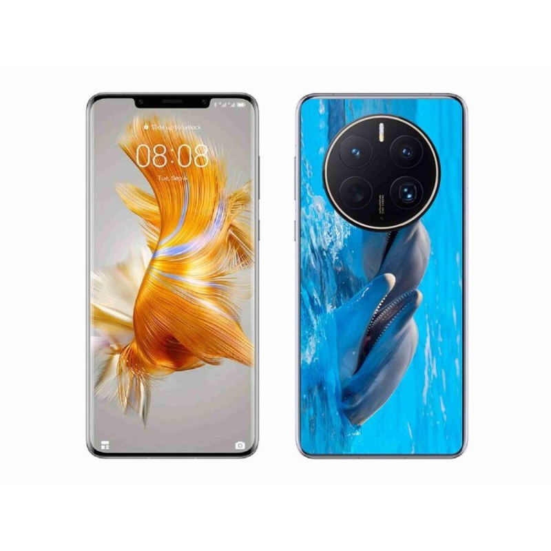 Gelový kryt mmCase na mobil Huawei Mate 50 Pro - delfíni
