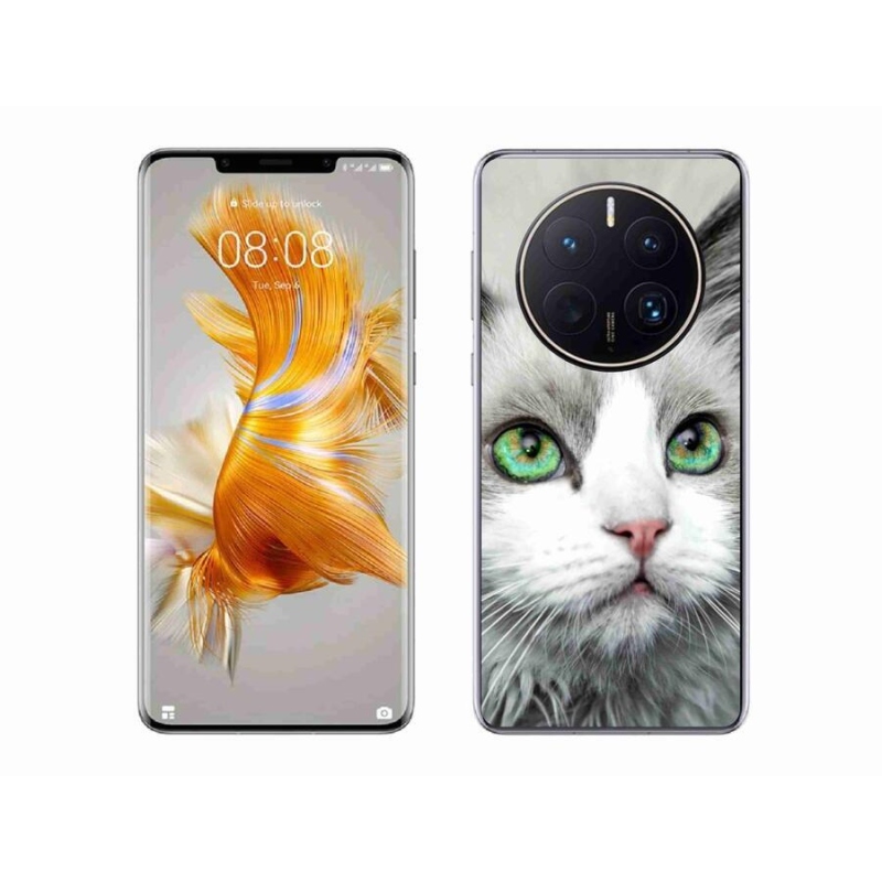 Gelový kryt mmCase na mobil Huawei Mate 50 Pro - kočičí pohled