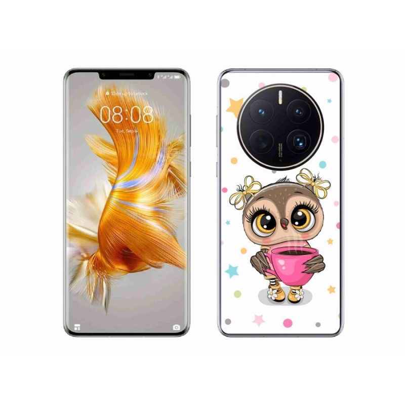 Gelový kryt mmCase na mobil Huawei Mate 50 Pro - kreslená sovička