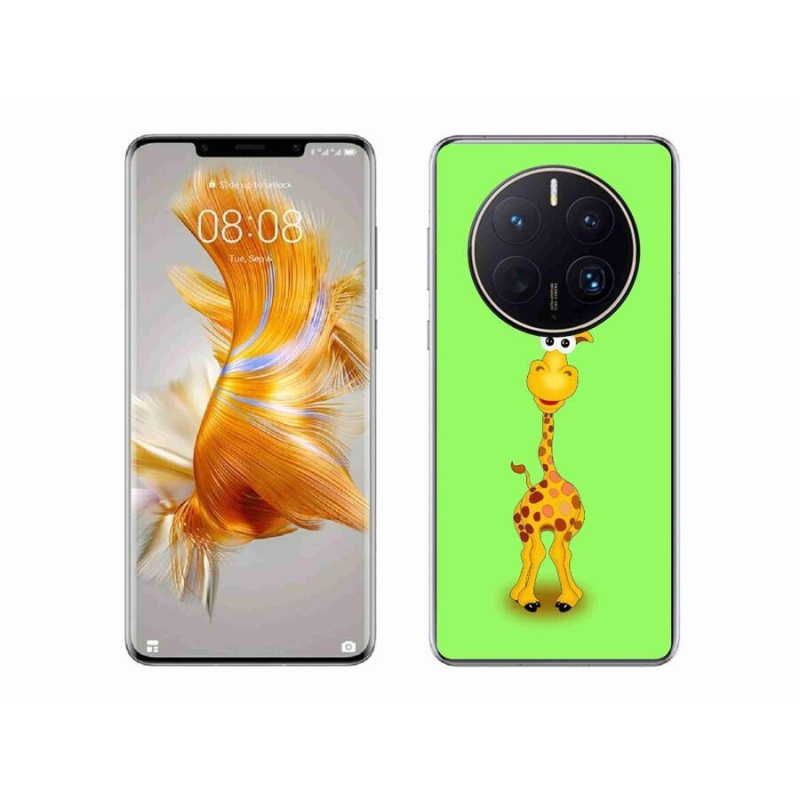 Gelový kryt mmCase na mobil Huawei Mate 50 Pro - kreslená žirafa