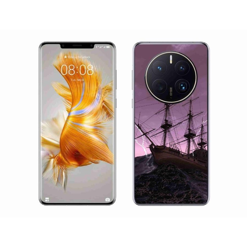 Gelový kryt mmCase na mobil Huawei Mate 50 Pro - loď v bouři