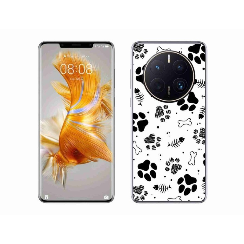 Gelový kryt mmCase na mobil Huawei Mate 50 Pro - psí tlapky 1