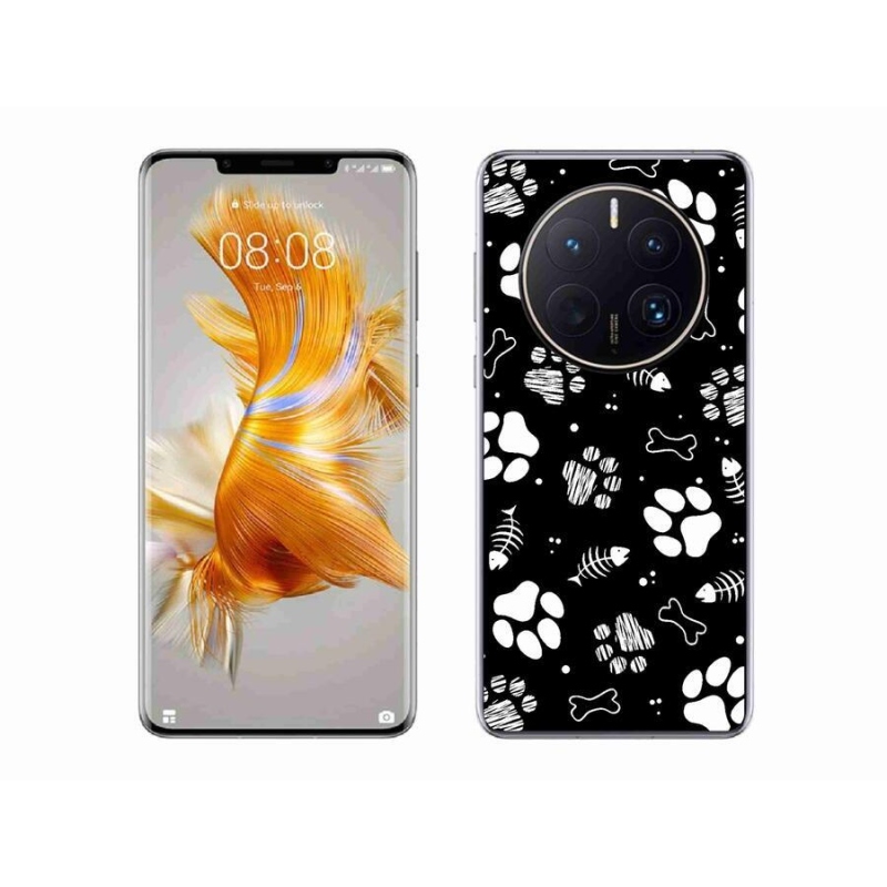 Gelový kryt mmCase na mobil Huawei Mate 50 Pro - psí tlapky