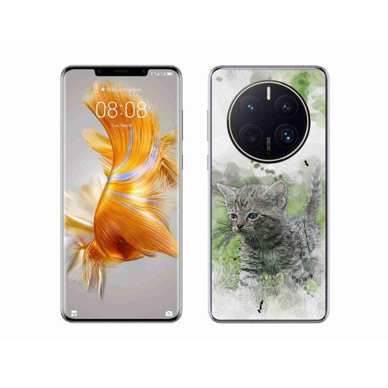 Gelový kryt mmCase na mobil Huawei Mate 50 Pro - roztomilé kotě 1