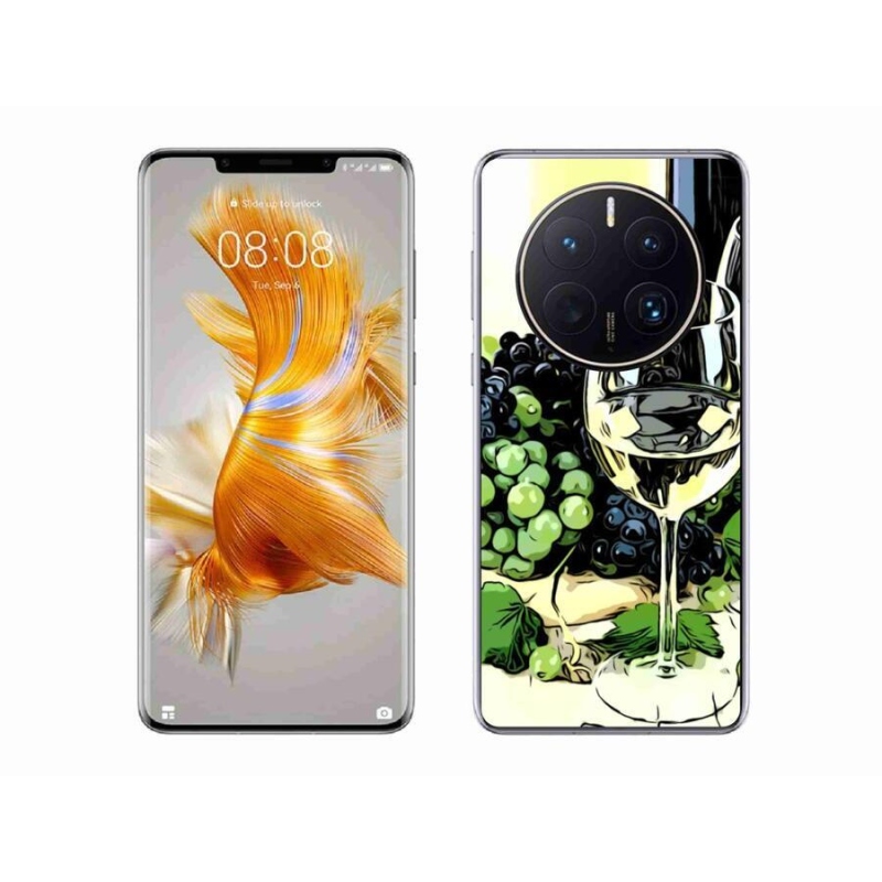 Gelový kryt mmCase na mobil Huawei Mate 50 Pro - sklenka vína