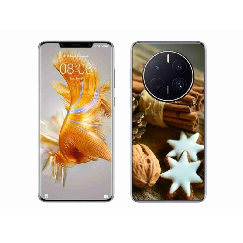Gelový kryt mmCase na mobil Huawei Mate 50 Pro - skořice a perníčky