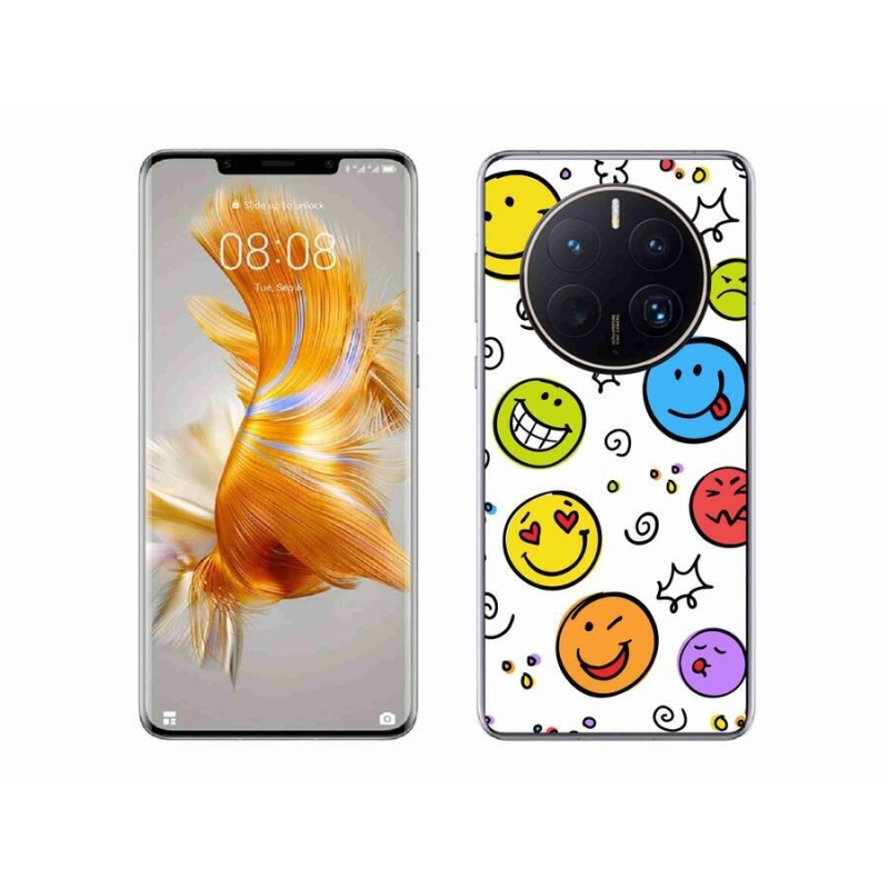 Gelový kryt mmCase na mobil Huawei Mate 50 Pro - smajlíci