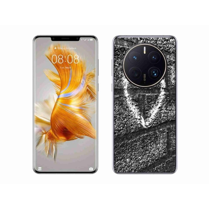 Gelový kryt mmCase na mobil Huawei Mate 50 Pro - srdce na zdi