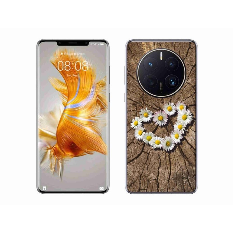 Gelový kryt mmCase na mobil Huawei Mate 50 Pro - srdce z kopretin