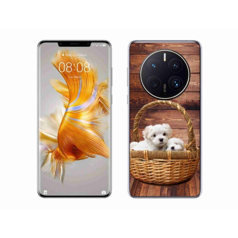 Gelový kryt mmCase na mobil Huawei Mate 50 Pro - štěňátka