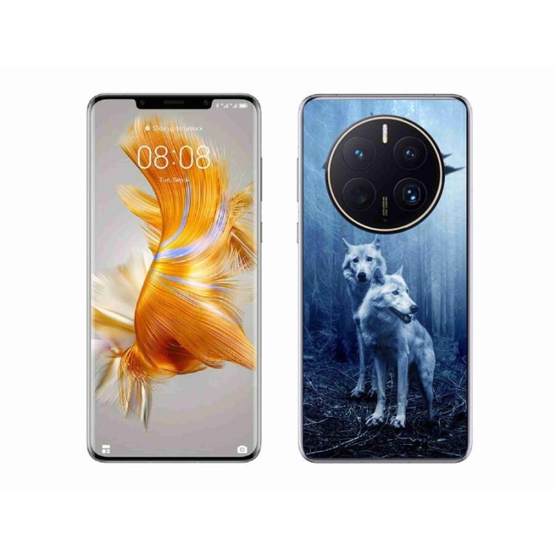 Gelový kryt mmCase na mobil Huawei Mate 50 Pro - vlci v lese