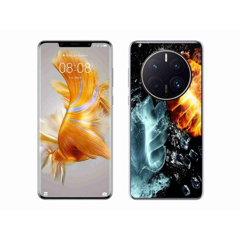 Gelový kryt mmCase na mobil Huawei Mate 50 Pro - voda a oheň