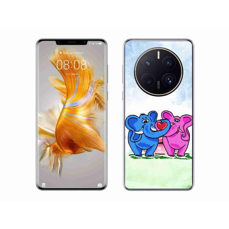 Gelový kryt mmCase na mobil Huawei Mate 50 Pro - zamilovaní sloni