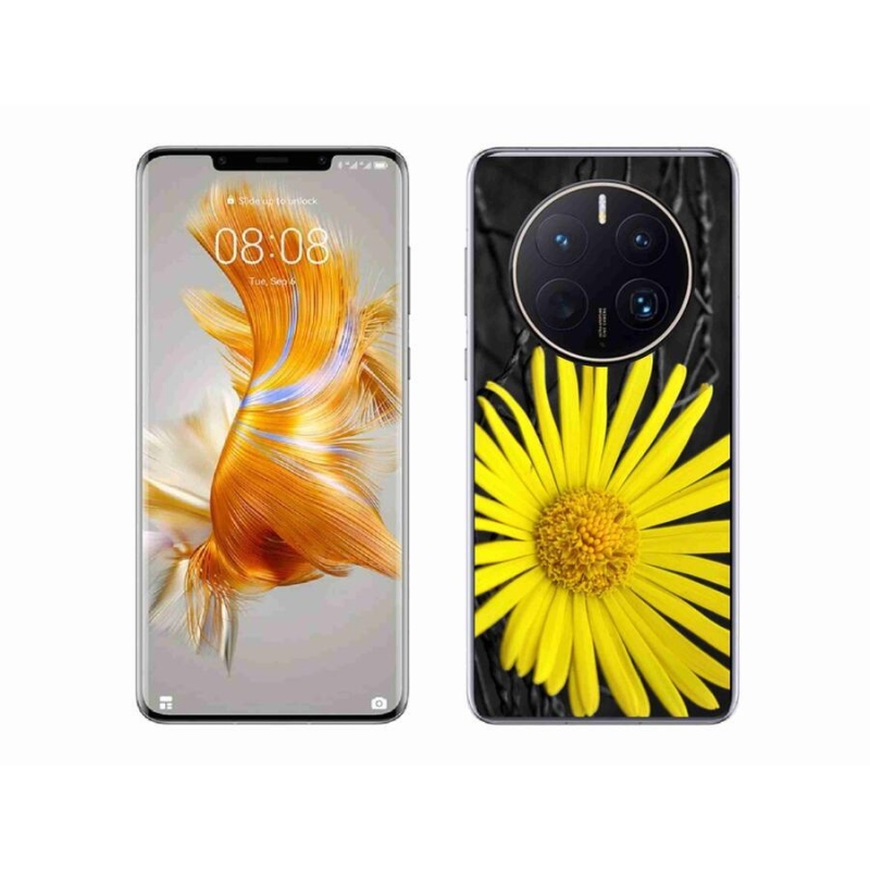 Gelový kryt mmCase na mobil Huawei Mate 50 Pro - žlutá květina
