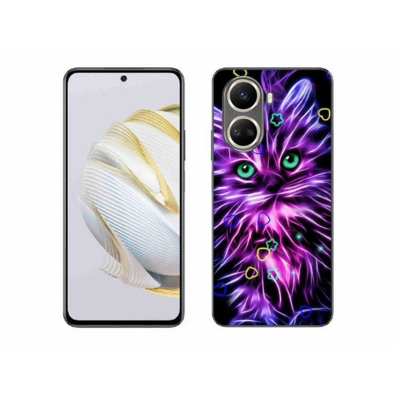 Gelový kryt mmCase na mobil Huawei Nova 10 SE - abstraktní kočka