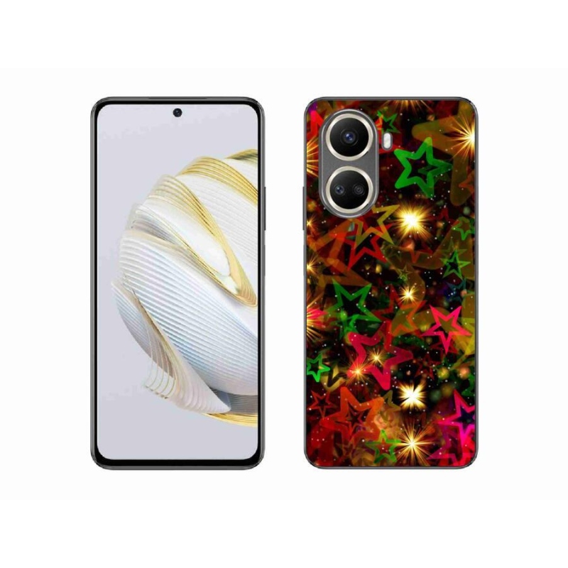 Gelový kryt mmCase na mobil Huawei Nova 10 SE - barevné hvězdičky