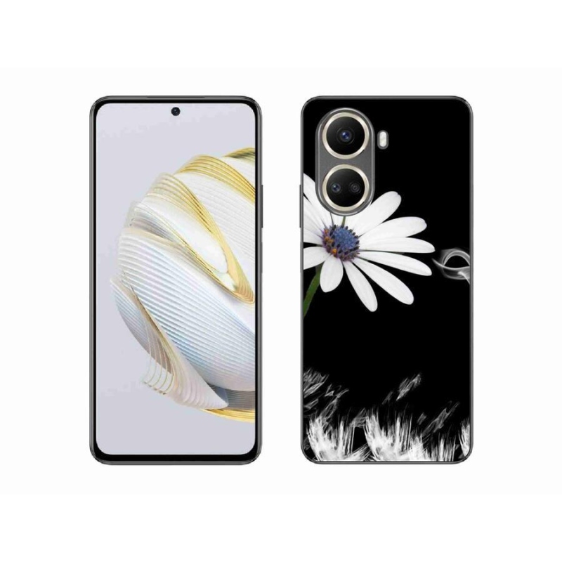 Gelový kryt mmCase na mobil Huawei Nova 10 SE - bílá květina