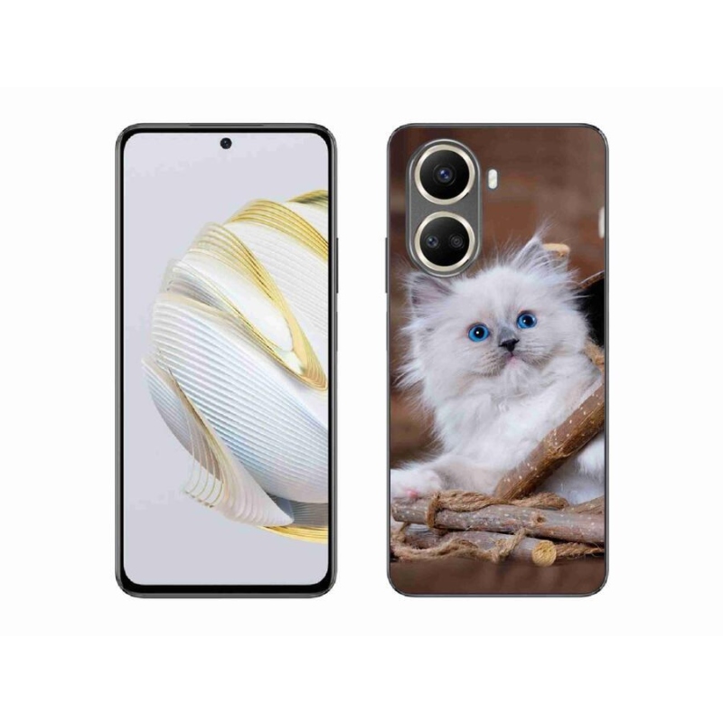 Gelový kryt mmCase na mobil Huawei Nova 10 SE - bílé kotě