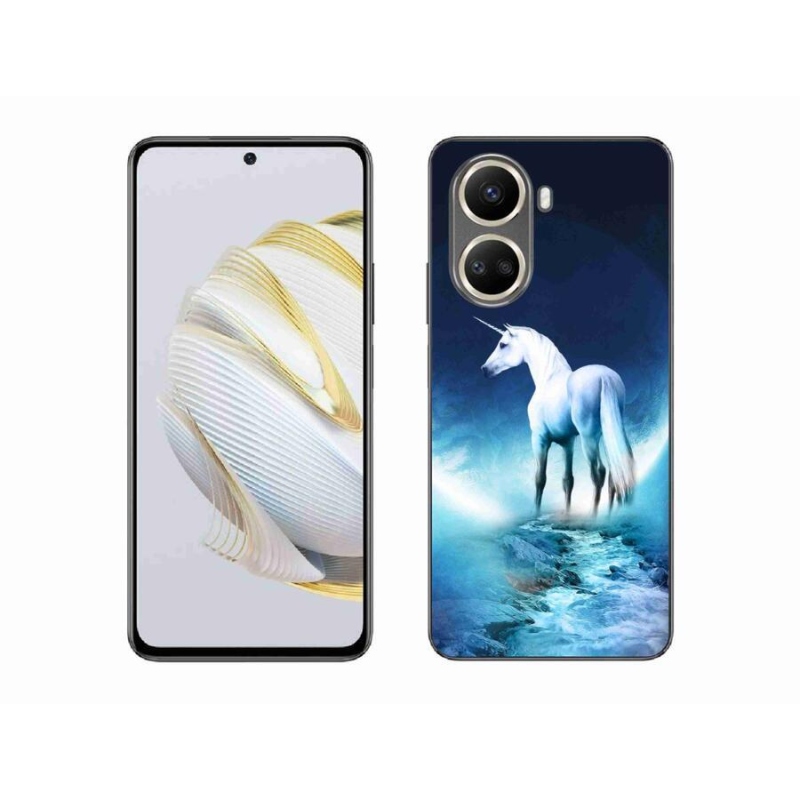 Gelový kryt mmCase na mobil Huawei Nova 10 SE - bílý jednorožec