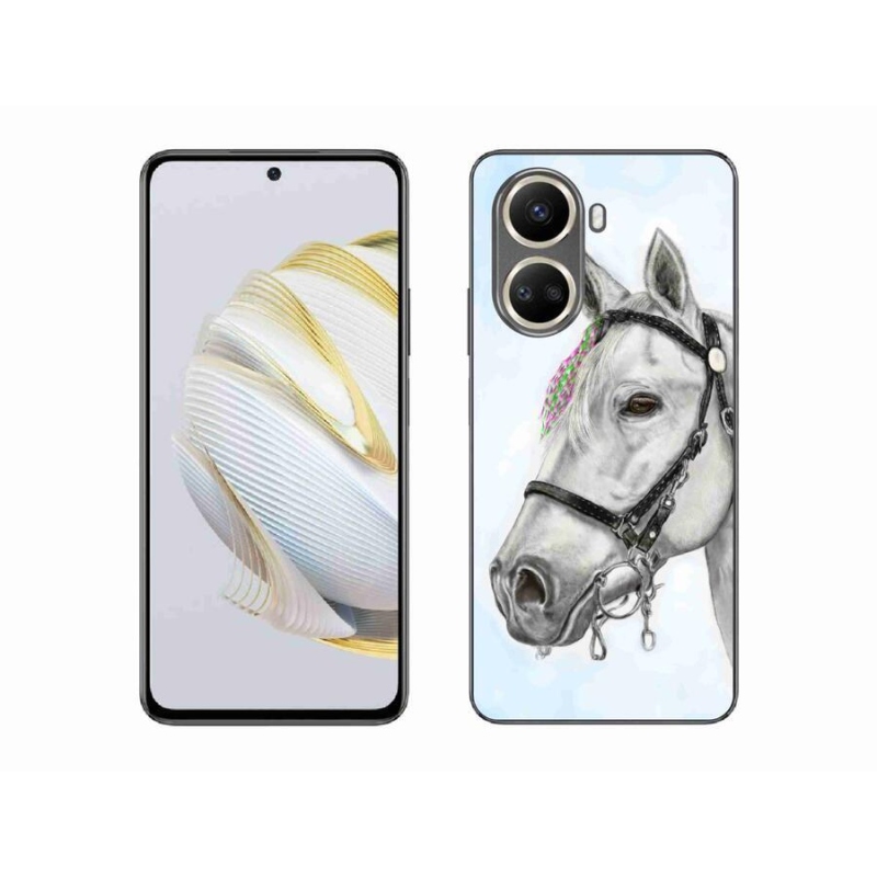 Gelový kryt mmCase na mobil Huawei Nova 10 SE - bílý kůň 1