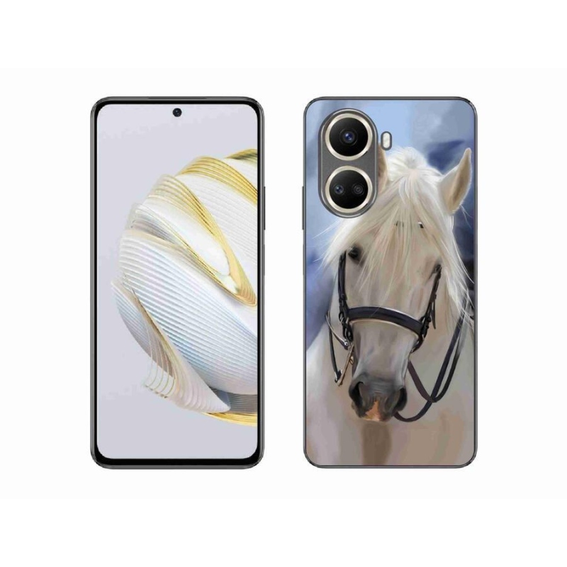 Gelový kryt mmCase na mobil Huawei Nova 10 SE - bílý kůň
